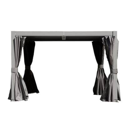 10x10 FT Outdoor Louvered Pergola with Adjustable Louvers