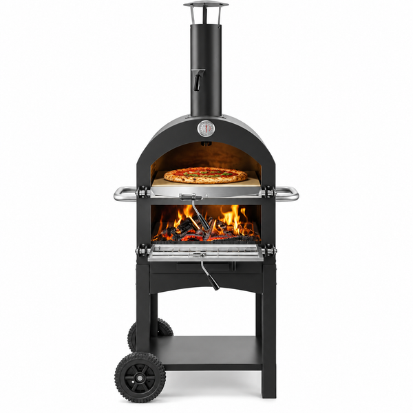 12-Inch Portable Wood-Fired Outdoor Pizza Oven