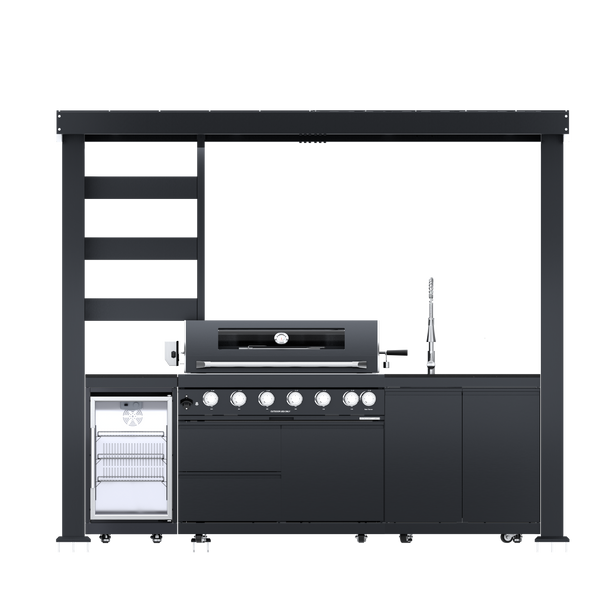 108-Inch 6-Burner Deluxe Outdoor Kitchen Grill