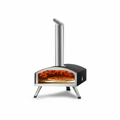 12Inch Outdoor Oven Charcoal Fired Maker Portable outside Stainless Steel Grill&Pizza Waterproof for Backyard Camping