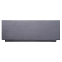 Zachary 40 In. X 15 In. Rectangular Concrete Propane Outdoor Patio Fire Pit in Dark Gray with Tank Holder