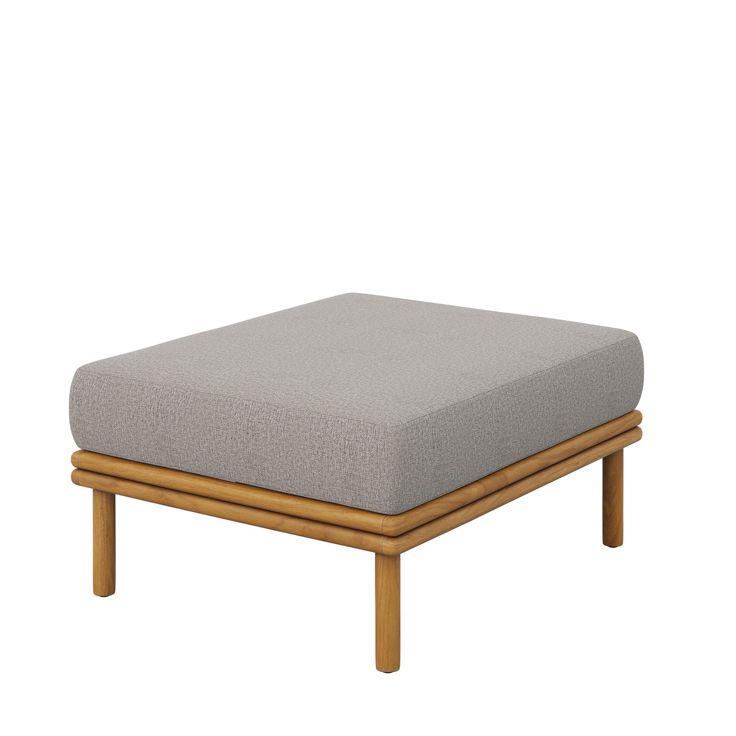 Wren Outdoor Patio Teak Wood Armchair and Ottoman Set by Modway