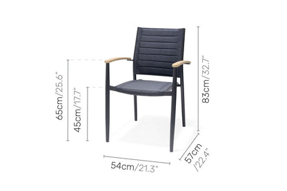Portals Dark Lite 2pc Stacking Armchair